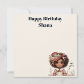 SHANA ~ Carte d'anniversaire ~ Rose ~ (Dos)