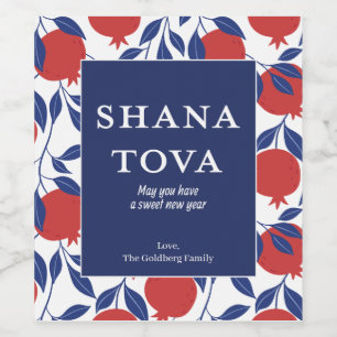 Shana Tova Étiquettes de vin personnalisés