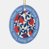 Shana Tova - Gelukkig Joods Nieuwjaar Keramisch Ornament (Rechts)