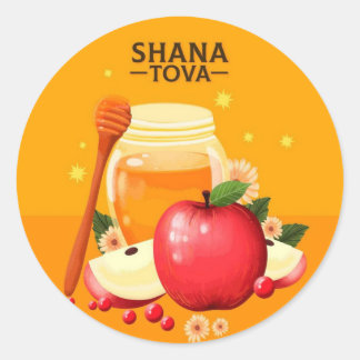Shana Tova - Gelukkige joodse Nieuwjaar vakantie K Ronde Sticker