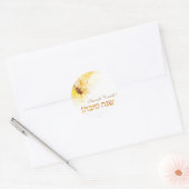 Shana Tova honingraat Classic Ronde Sticker (Envelop)
