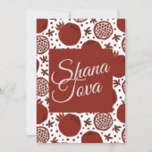 Shana Tova Pomegranate Rosh Hashanah Custom Text  Feestdagenkaart (Voorkant)