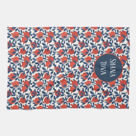 Shana Tova Pomegranate Theedoek (Horizontaal)