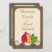 Shana Tova Rosh Hashanah Joods Nieuwjaar Feestdagenkaart (Voorkant / Achterkant)