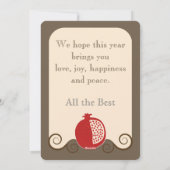 Shana Tova Rosh Hashanah Joods Nieuwjaar Feestdagenkaart (Achterkant)