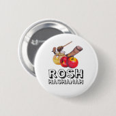 Shana Tova/Rosh Hashanah Ronde Button 5,7 Cm (Voorkant /achterkant)