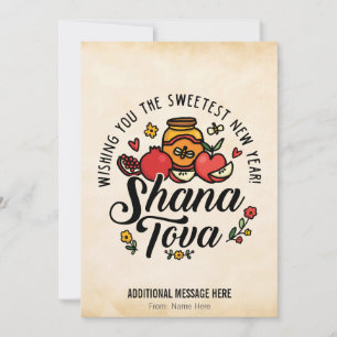 Shana Tova, Rosj Hasjana, Joods Nieuwjaar Feestdagenkaart