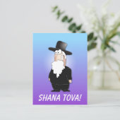 Shana Tova Salutation - Carte de postrcard du rabb (Debout devant)