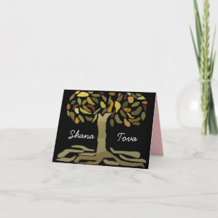 Shana Tova Tree Card Feestdagen Kaart