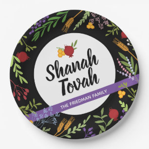 Shana Tovah Rosh Hashanah Jwish nieuwjaar  Papieren Bordje