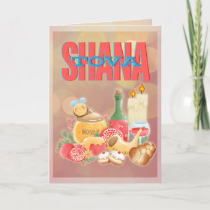 Shana Tovah voor een zoet nieuwjaar / Rosh Hashana Feestdagen Kaart
