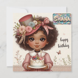 SHANA ~ Verjaardag Kaart ~ Roze ~