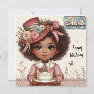 SHANA ~ Verjaardag Kaart ~ Roze ~