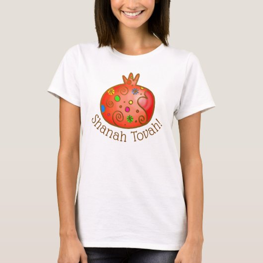 Shanah tovah Festive Pomegranate T-shirt (Devant)
