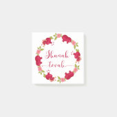 Shanah Tovah New Year Pomegranate Flower Wreath Post-it® Notes (Voorkant)