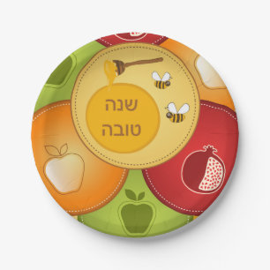 Shanah Tovah Rosh Hashanah Jwish nieuwjaar Papieren Bordje