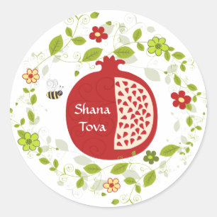 Shanah Tovah Rosh Hashanah Jwish nieuwjaar Ronde Sticker