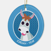Shane de Donkey Keramisch Ornament (Links)