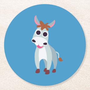 Shane de Donkey Ronde Kartonnen Onderzetter