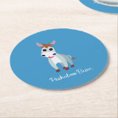 Shane de Donkey Ronde Kartonnen Onderzetter (Gebogen)