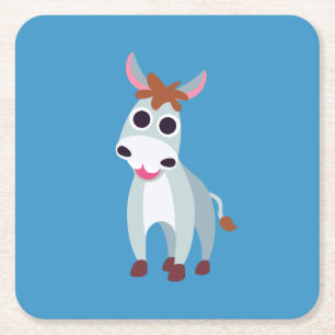 Shane de Donkey Vierkante Kartonnen Onderzetter