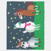 Shane, Tommy en Zora bij nacht Fleece Deken (Voorkant)