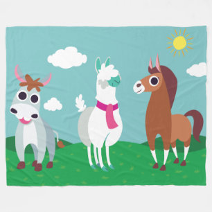 Shane, Tommy en Zora in Daytime Fleece Deken