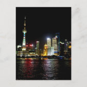 Shanghai bij nacht briefkaart (Voorkant)