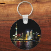 Shanghai bij nacht sleutelhanger (Voorkant)