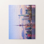Shanghai China Asia Landmark Skyline Sunset Legpuzzel (Verticaal)