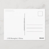 Shanghai (China) Briefkaart (Achterkant)