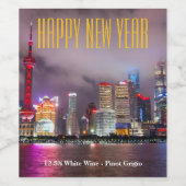Shanghai, China, Chinees Nieuwjaar Wijn Etiket (Enkel label)