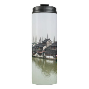 Shanghai, China, Mar 30, 2017, Wooden histc bui Thermosbeker