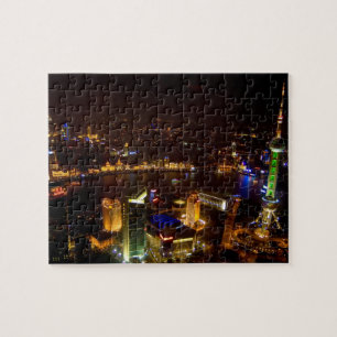 Shanghai China prachtige skyline met modern Legpuzzel
