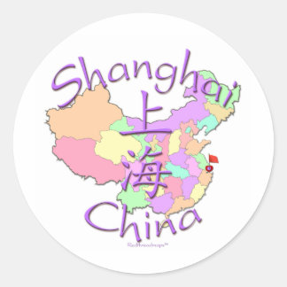 Shanghai China Ronde Sticker