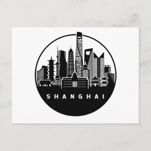 Shanghai China Skyline Briefkaart