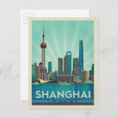 Shanghai, China | Skyline Briefkaart (Voorkant / Achterkant)