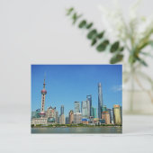 Shanghai, China - Uitzicht uit het Bund Briefkaart (Staand voorkant)