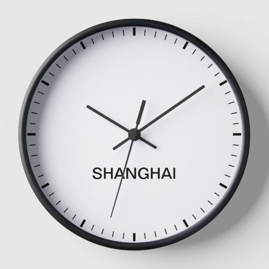 Shanghai Chine Heure Zone Newsroom Style Horloge (Recto)