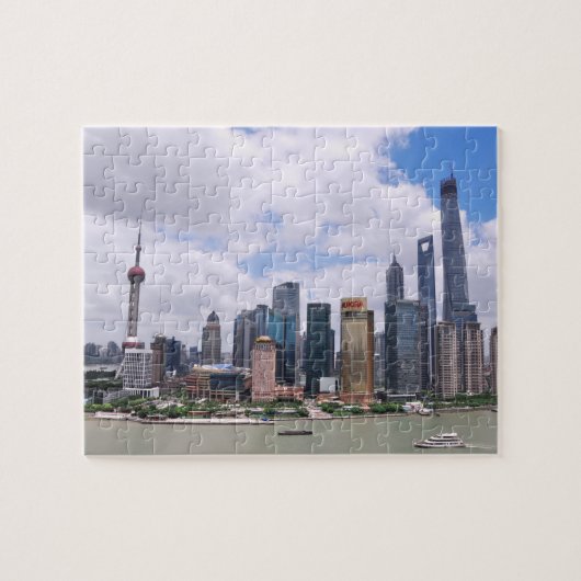 Shanghai, Chinese skyline Legpuzzel (Horizontaal)