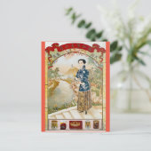  Shanghai Cigarette Ad Old China Briefkaart (Staand voorkant)