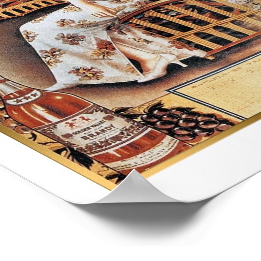 Shanghai Golden Valley Beer and Retro Girl Poster (Hoek)