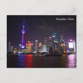 Shanghai la nuit Carte postale de Chine