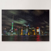 Shanghai Night Skyline Legpuzzel (Horizontaal)
