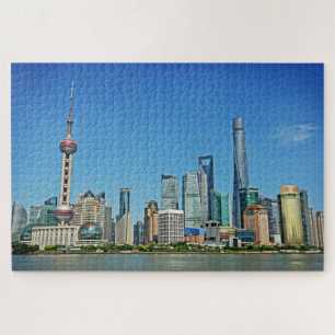 Shanghai Skyline van de Bund - 20x30 - 1014 pcs Legpuzzel