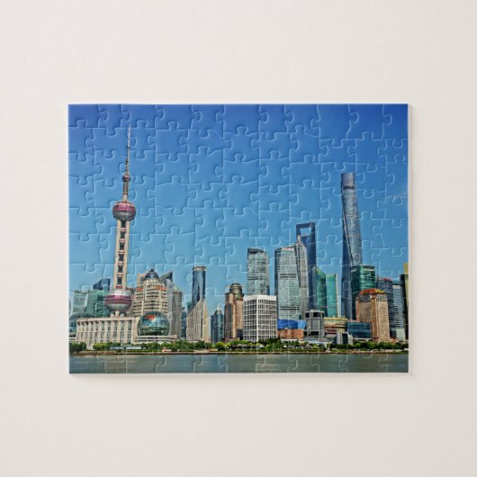 Shanghai Skyline van de Bund - 8x10 - 110 pc Legpuzzel (Horizontaal)
