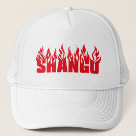 Shango vrachtwagenhoed, allemaal wit trucker pet