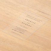 Shanice Modern Wedding Acryl Uitnodigingen (Laagn)