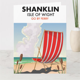 Shanklin Beach is een reisposter. Kaart