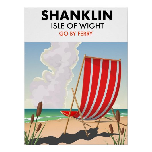 Shanklin Beach is een reisposter. Perfect Poster (Voorkant)